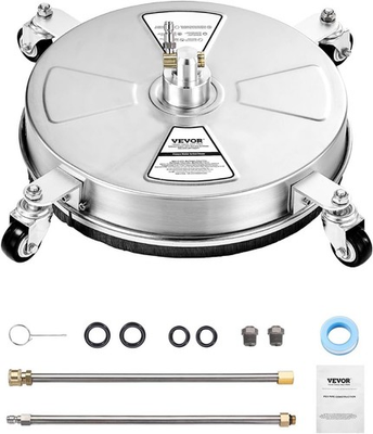 #ad 15quot; Pressure Washer Surface Cleaner 4000PSI Stainless Steel with 2 Wands $89.99