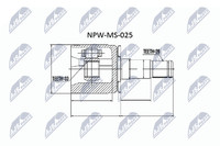 NTY Gelenksatz Antriebswelle NPW-MS-025 FüR L200 Pajero Mitsubishi Sport 2 1 Top