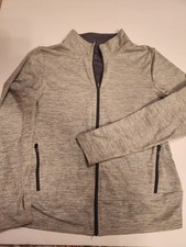 Champion Duo Dry Jacket Womens Size L Full Zip Grey