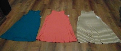 Time & Tru Dress Blue L or White Tan Striped XL or Pink XL - 1626E-S -1655E-S