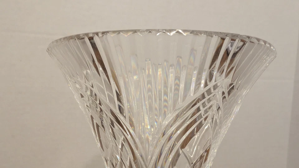 Jarrón de cristal Waterford de 10 pulgadas firmado Foto 3 de 4