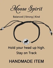 Moose Gift Moose Spirit Balanced Strong Kind Moose Jewelry Inspirational Gift Mo