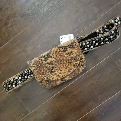 Free People Animal Instinct Pocket Belt Festiva Edgy Boho  display picture 2