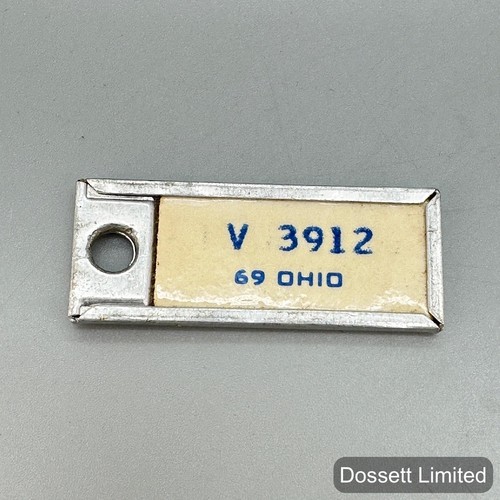 Vintage Disabled American Veterans DAV Ohio 1969 Metal Key Finder Tag Silver