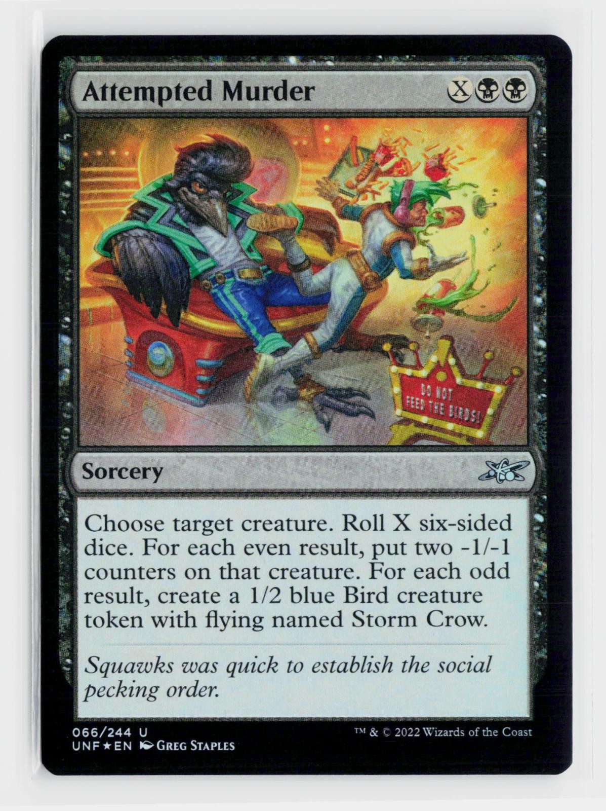 Attempted Murder 66 UC Unfinity Magic: The Gathering FOIL NM/M