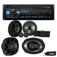 Alpine UTE-73BT BT Receiver No CD Kicker 43CSS654 6.5" 43CSC6934 6x9" Speakers