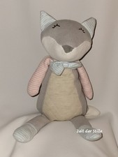IDEENWELT ROSSMANN Fuchs Weiß Grau Rosa Blau Kuscheltier Stofftier 30 cm