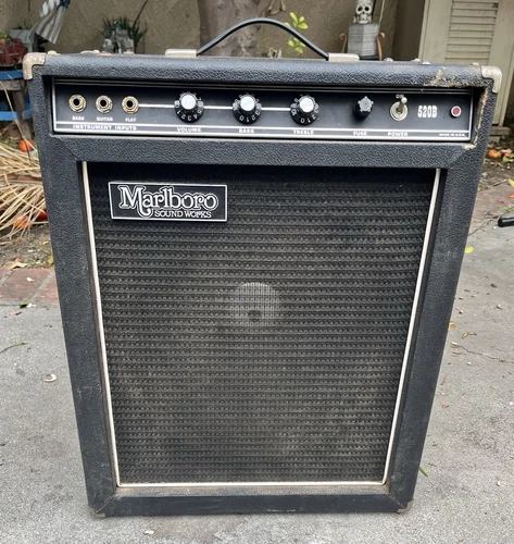 Vintage 1970’s Marlboro 520B Combo Guitar & Bass Amp 15” Spkr - Picture 1 of 7