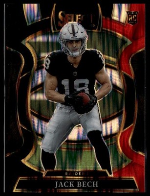 2025 Panini Select #6 Jack Bech Black and Red Prizm Shock RC