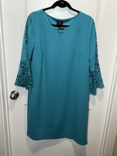 JM Collection Bell Sleeve Lace Dress Teal XL Women’s Wedding Formal X-Large
