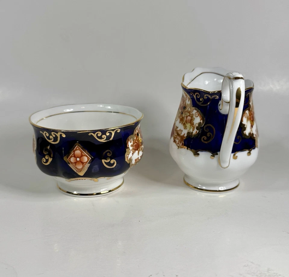 Juego de crema de azúcar abierta Royal Albert Heirloom pequeña porcelana de hueso Inglaterra de colección D65 Foto 2 de 4