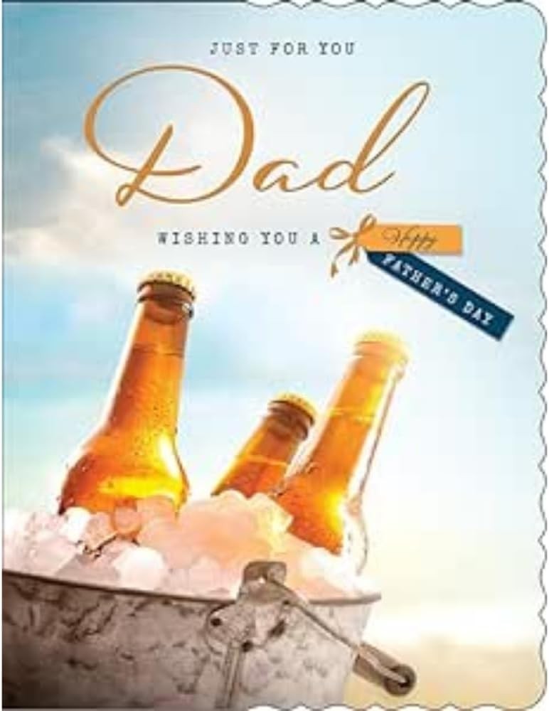 Dad Father's Card. Beer Bottle Design. 19x13cm