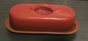 Chantal RED OMBRE 2 Pc Butter Dish