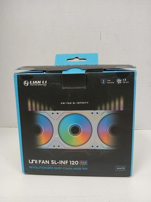 UNTESTED - Lian Li Uni Fan SL-INF 120 - White RGB - 3 Pack