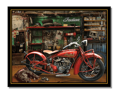 US Schild ca. 30 x 40 Indian Motorcycles - INDIAN Scout