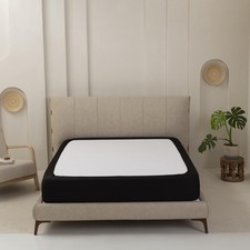 Stretchy Box Spring Cover Queen, Hotel Grade Bed Skirt, Black