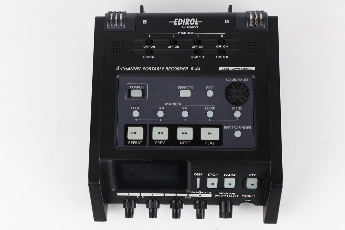 Roland R-44 4-Channel Portable Recorder W/Power supply adapter