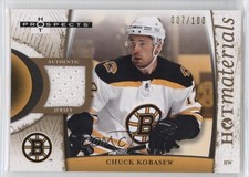 2007-08 Fleer Hot Prospects Materials Red 7/100 Chuck Kobasew #HM-CK 2d8