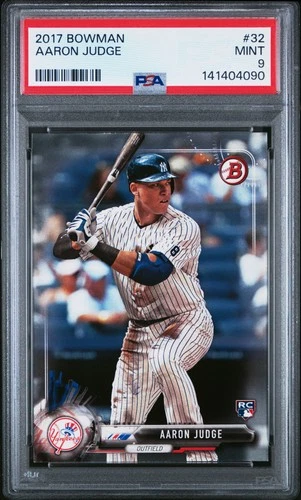 141404090 Aaron Judge 2017 Bowman #32 Rookie RC PSA 9