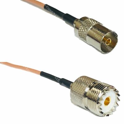USA-CA RG316 DVB TV Pal Female to SO239 UHF FEMALE Coaxial RF Pigtail Cable