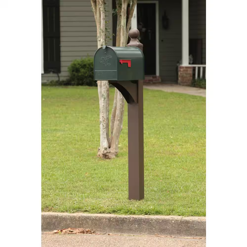 Elite Green, Large, Steel, Post Mount Mailbox - Picture 12 of 12