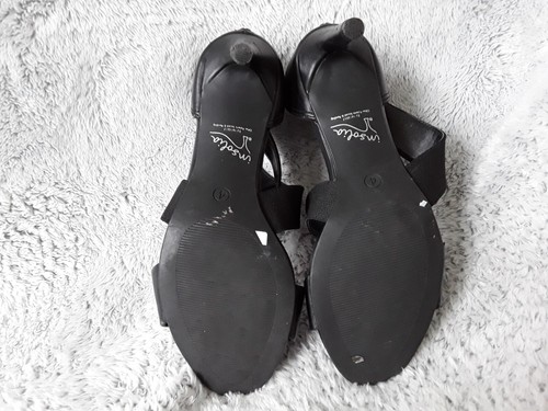 M & S Insolia Black Faux Leather Peep Toe Shoes Size UK4/EU37 - Picture 7 of 8