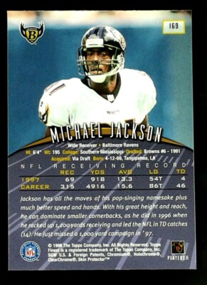 1998 Finest Michael Jackson #169 FOOTBALL Baltimore Ravens | eBay