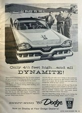 1956 Advertisement Dodge Swept-wing Only 4 12 Feet High And All Dynamite