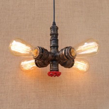 Vintage Industrial Water Pipe Ceiling Pipework Pendant retro Steampunk Lights UK