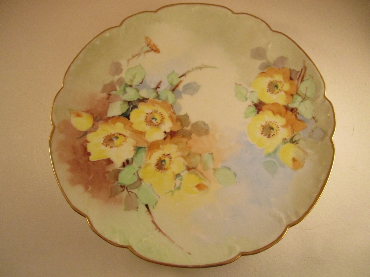 Vintage Haviland Limoges France Decorative Plate Yellow