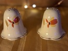 HALL CHINA - VINTAGE JEWEL TEA MID-CENTURY AUTUMN LEAF 2 1/2” SALT & PEPPER SET — photo 1