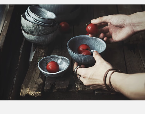 4 pcs Japanese handmade retro rice bowl soup snack vintage salad fruit ceramic - Picture 14 of 17