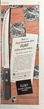 1940s Ecko products Co Chicago Flint Hollow Ground Cutlery Knives VTG Print Ad