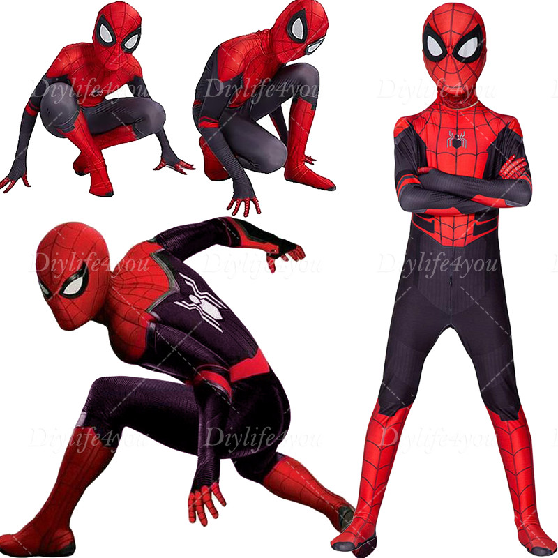 Boys Tobey Maguire Outfit Jumpsuit Fancy Dress