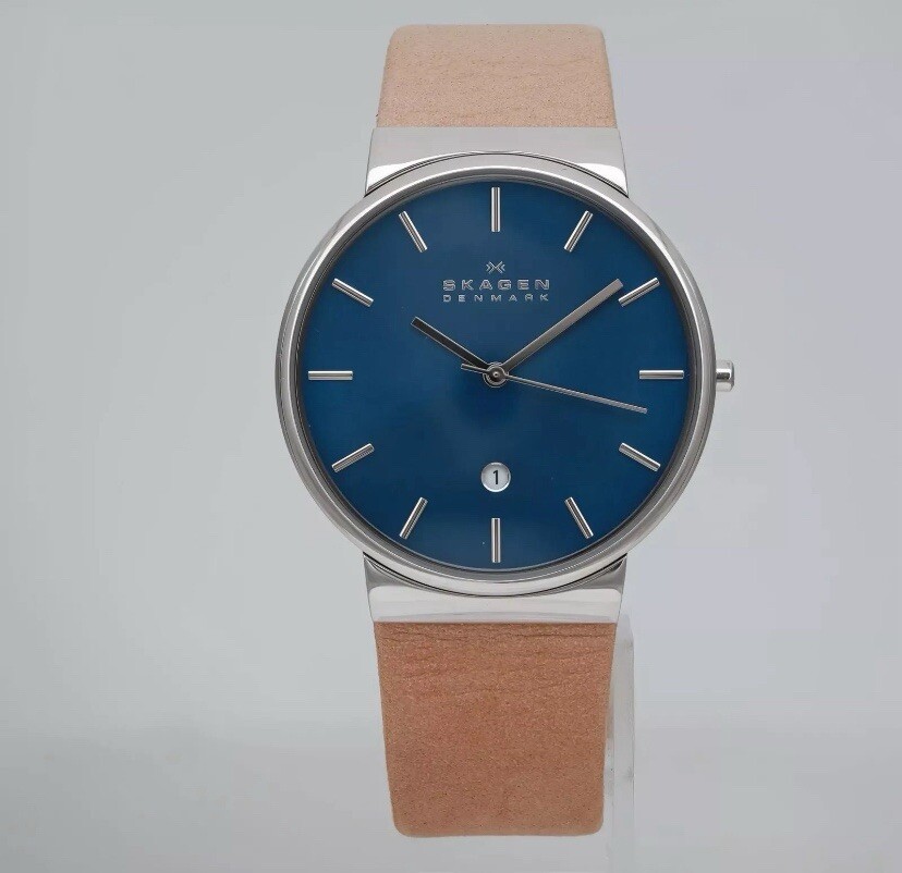 Silver Skw6103 Men's Skagen Watch Stainless Steel Silver Tone Blue