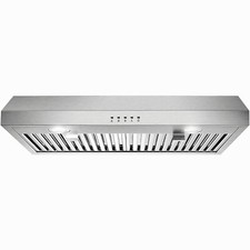 30in Kitchen Under Cabinet Range Hood 600CFM Stainless Steel 3-Speed Fan w/LEDs