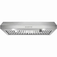 30in Kitchen Under Cabinet Range Hood 600CFM Stainless Steel 3-Speed Fan w/LEDs