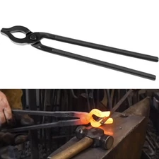 0004930-300 Blacksmith Tong Tool Wolf Jaw Flat Clip Beginner Farrier Knife Maker