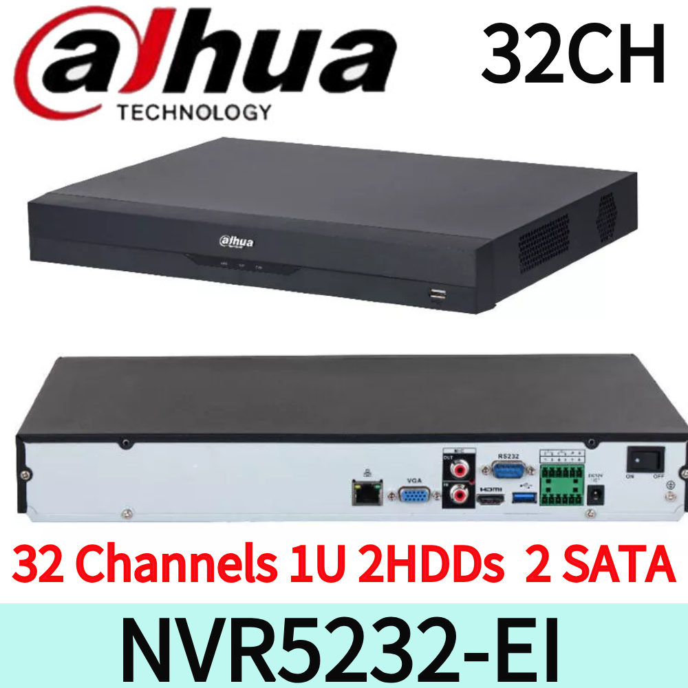 NVR IP Dahua 32 Canali 4K - NVR5232-EI, Supporto Fino A 32MP, Intelligenza Artificiale, 2 HDD SATA - Foto 4