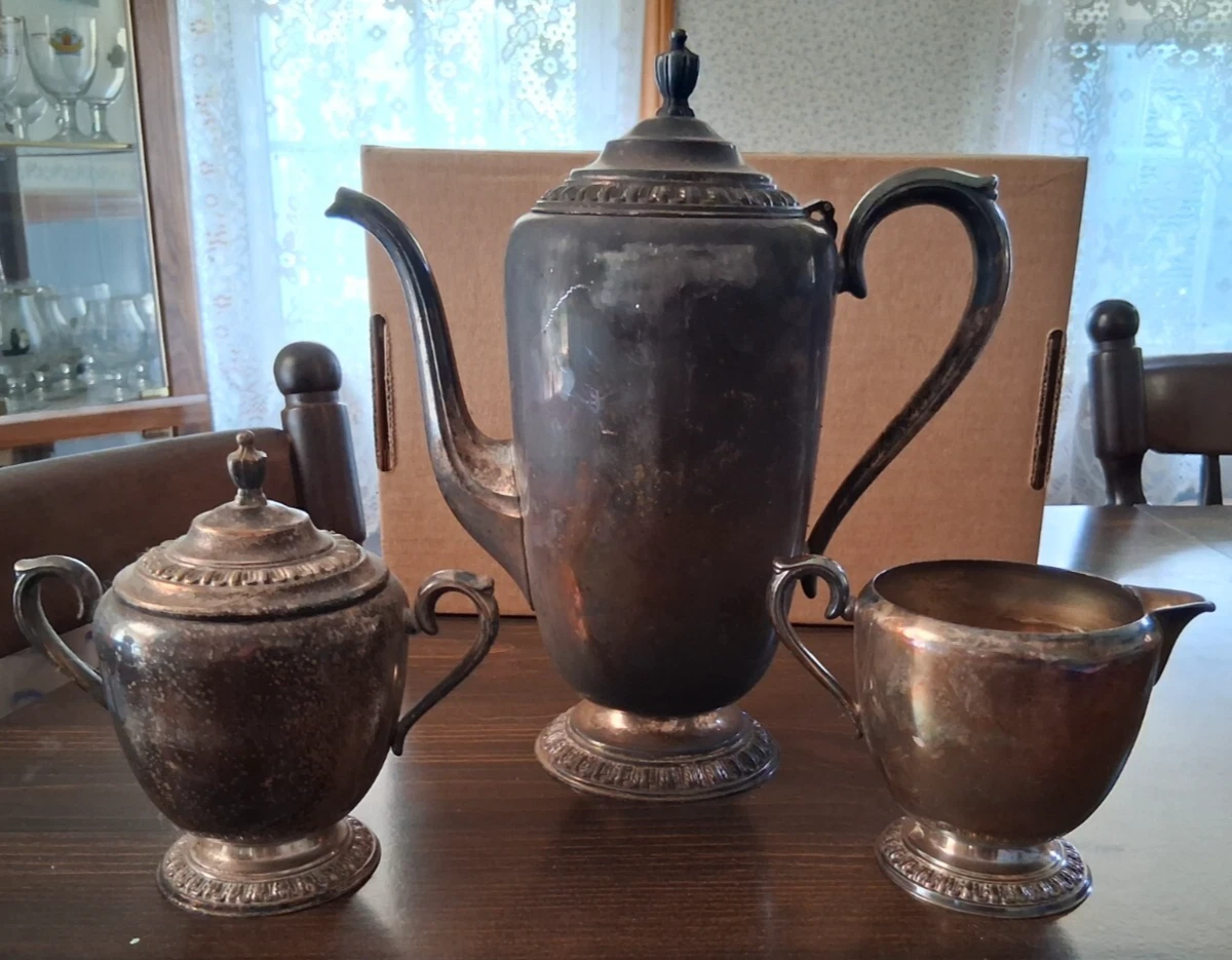 Wm. Rogers & Son Antique US Silver-Plated Teapots, Coffee Pots