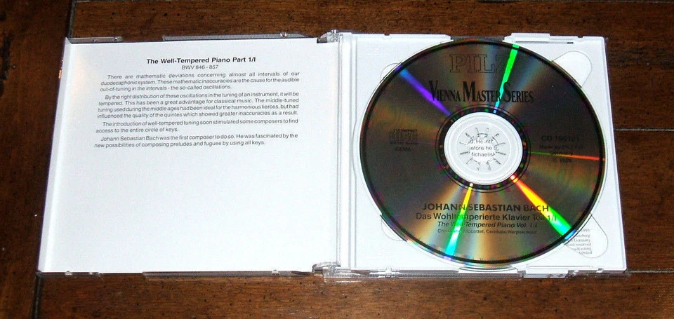 Johann Sebastian Bach - The Well-Tempered Piano 2 CD Set German Import RARE Foto 3 de 4
