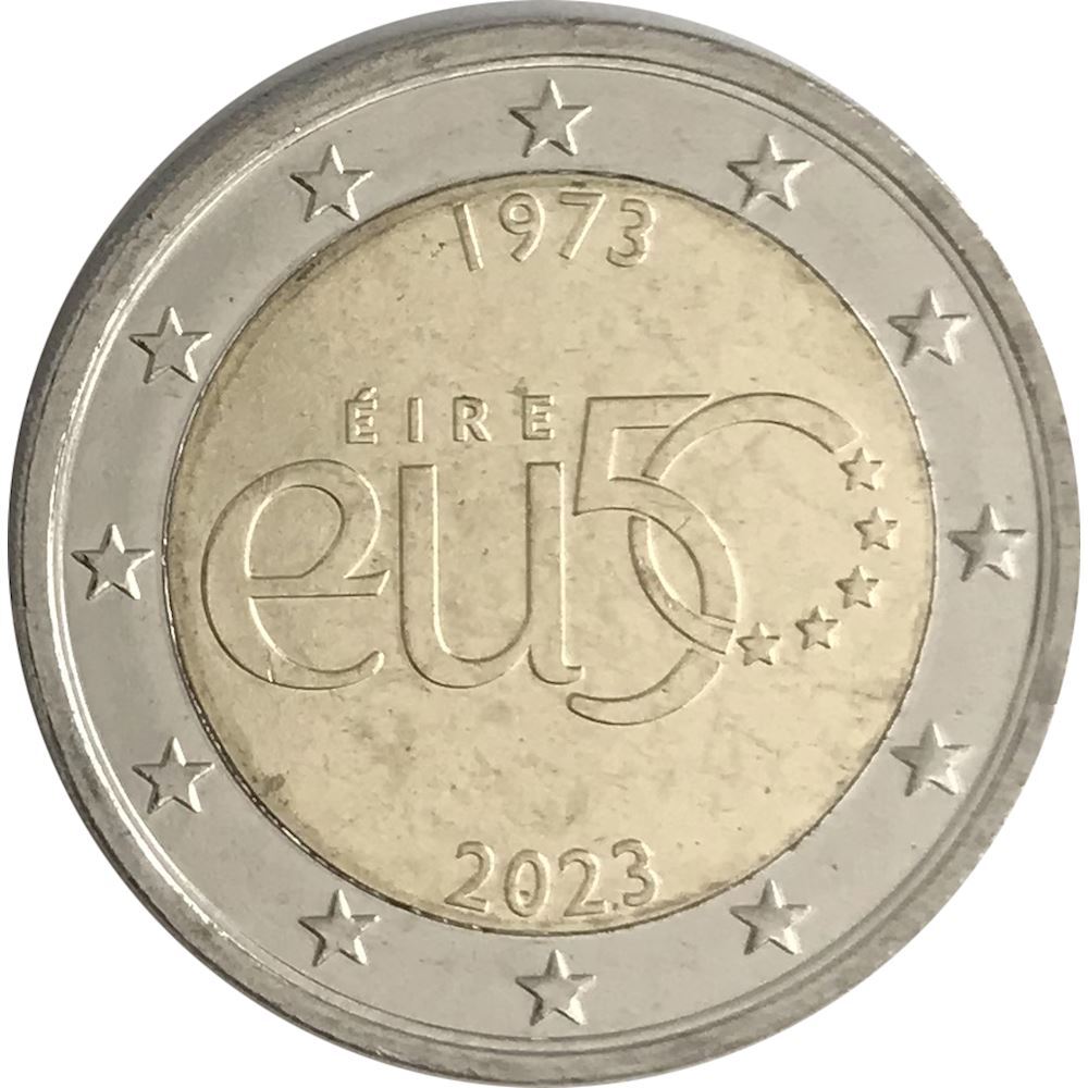 2 euros Irlande 2023 50e anniversaire adhésion à l'Union européenne