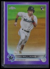 2022 Topps Chrome Update #USC75 Luke Williams Purple Refractor Miami Marlins