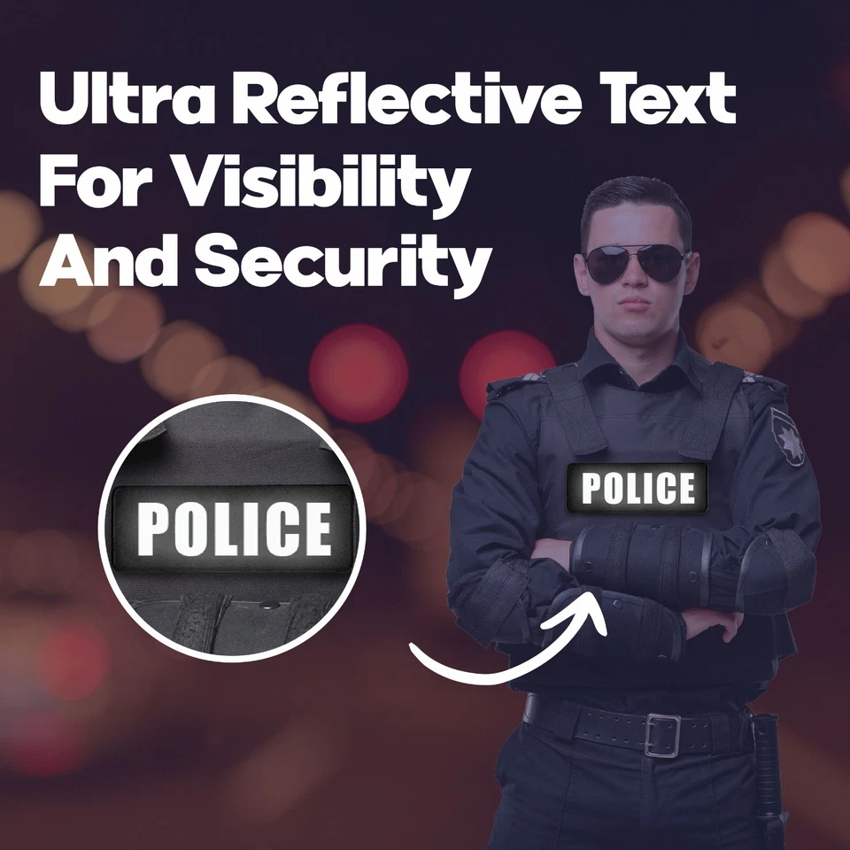Security Patch – Ultra Reflective Hook and Loop Patch for Tactical Vest - Image 2 of 4
