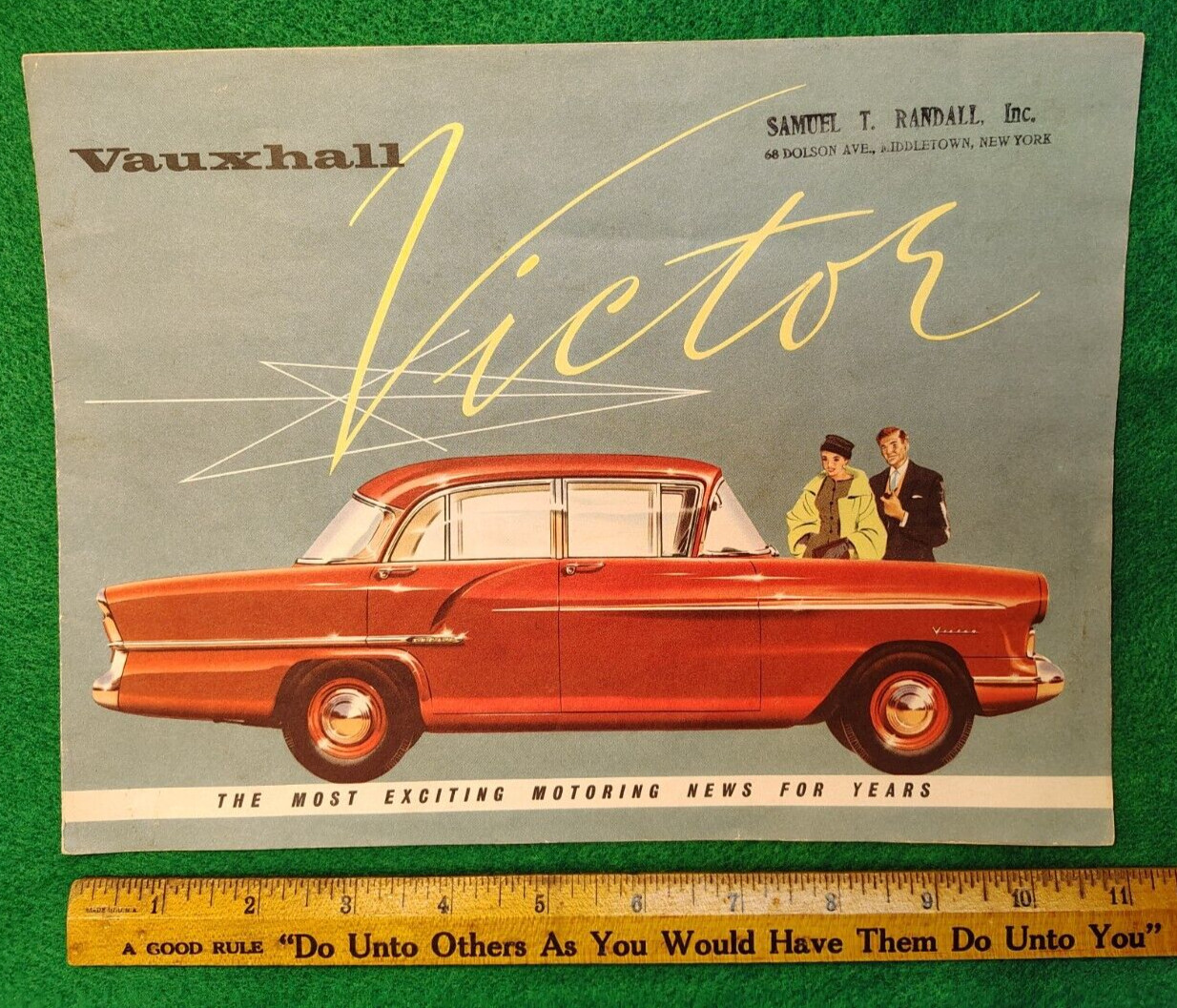 1950's VAUXHALL VICTOR AUTOMOBILE - Original Sales Brochure - U.S. Version