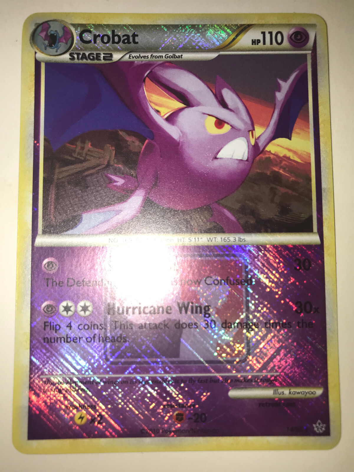 Crobat 14/95 Crosshatch League Promo Undaunted Pokemon TCG LP/NM
