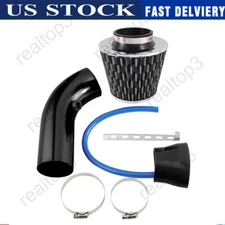 Black Cold Air Intake Mushroom Filter Induction Kit Pipe Power Flow Hose System