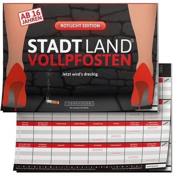 Stadt Land Vollpfosten - Rotlicht Edition (dina4-format)
