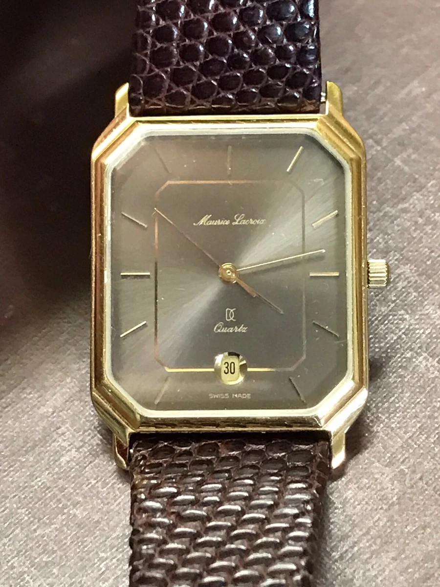 Maurice Lacroix 18k Gold Electroplated 7j Men s Quartz Tank