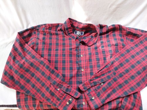 Mens 2XLT Red Plaid Longsleeve Shirt. - Picture 6 of 7